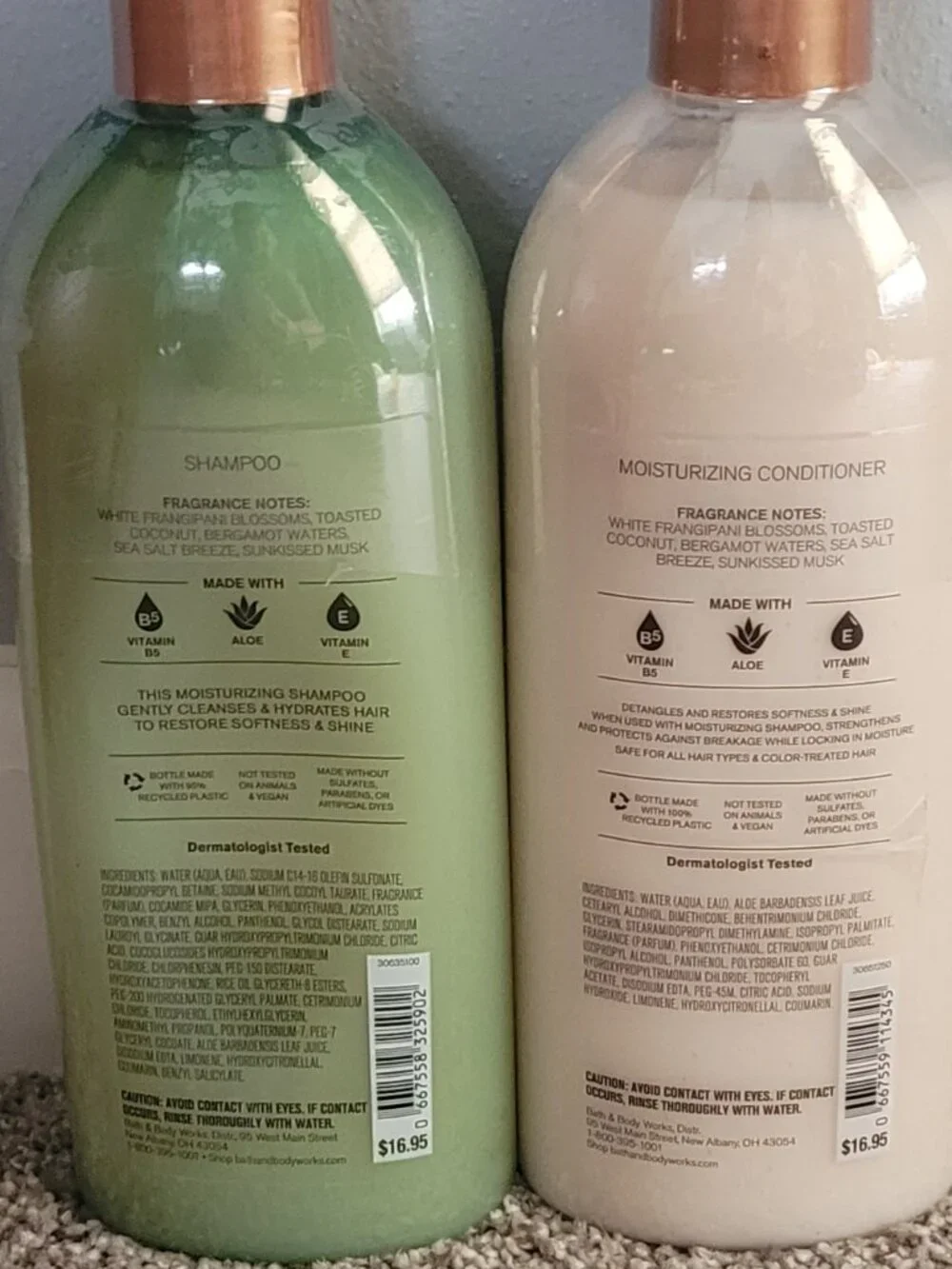Bath & Body Works At the Beach Shampoo & Conditioner Set - 16 oz - New